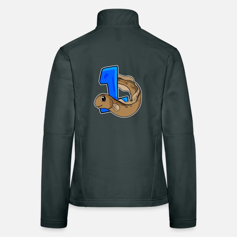 Number 1 Number One - Eel Pisces Motif Women's Softshell Jacket