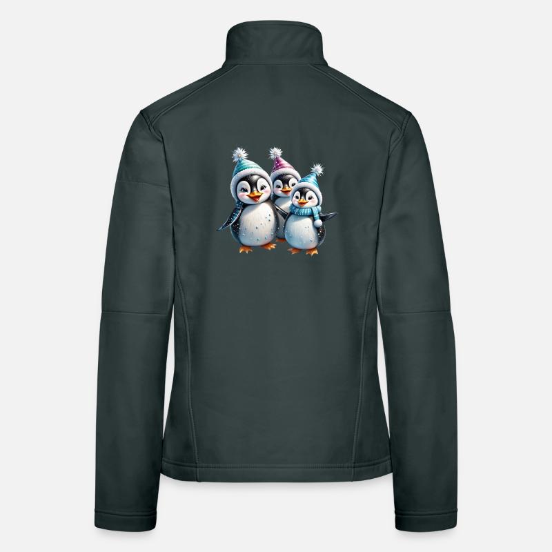 Three adorable penguins Women's Softshell Jacket