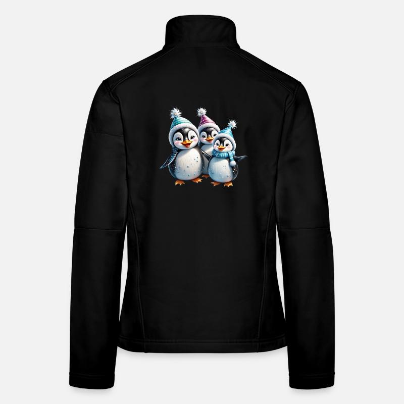 Three adorable penguins Women's Softshell Jacket