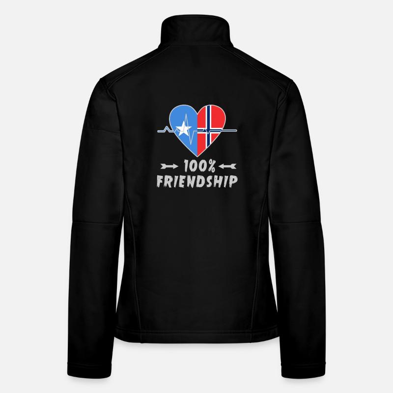 Somalia und Norwegen 100% Freundschaft Frauen Softshelljacke