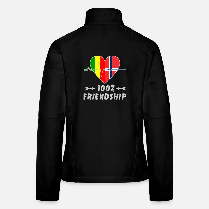 Mali und Norwegen 100% Freundschaft Frauen Softshelljacke