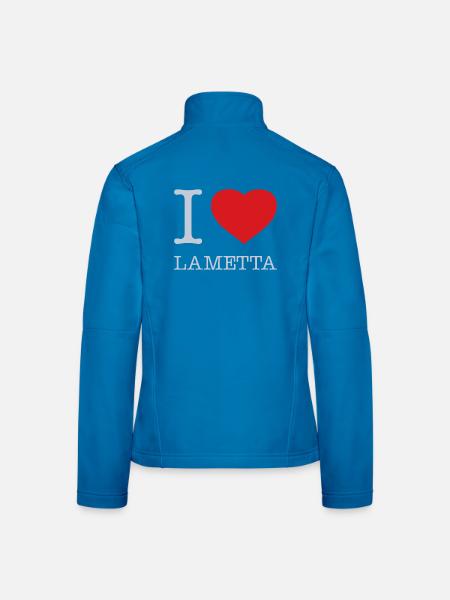 I LOVE LAMETTA - Frauen Softshelljacke - Schwarz - Hinten