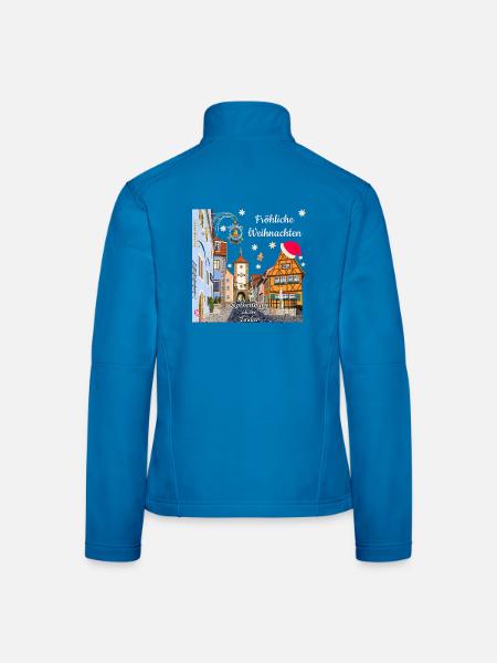 Rothenburg ob der Tauber, Merry Christmas - Women's Softshell Jacket - black - Back