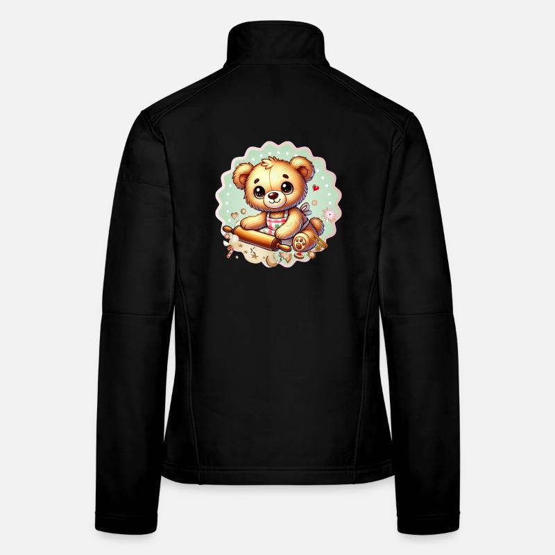 Baking Christmas Teddy – Sweet Festive Joy Women's Softshell Jacket