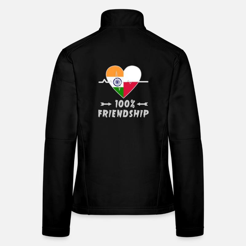 Indien und Polen 100% Freundschaft Frauen Softshelljacke