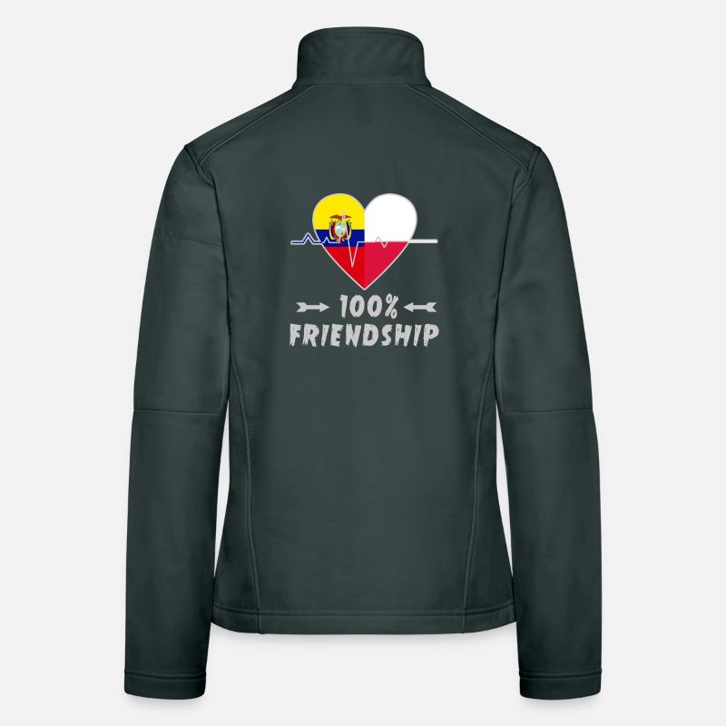 Ecuador und Polen 100% Freundschaft Frauen Softshelljacke