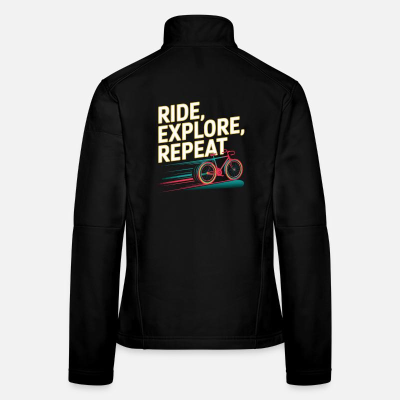 Ride Explore Repeat Veste en tissu softshell Femme