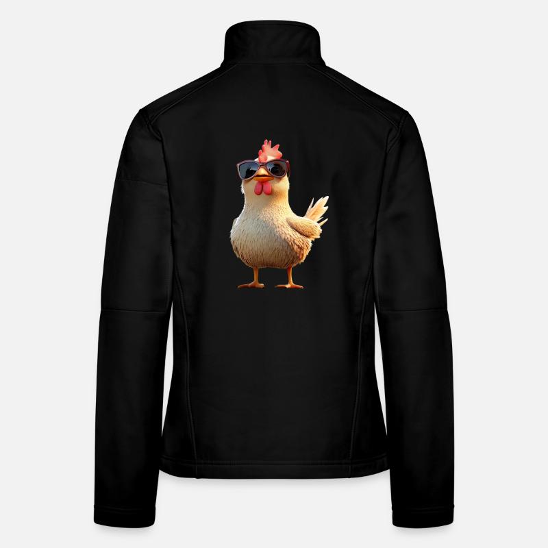 Poulet Poulet Poule Ferme Fermier Poulets mignons Veste en tissu softshell Femme