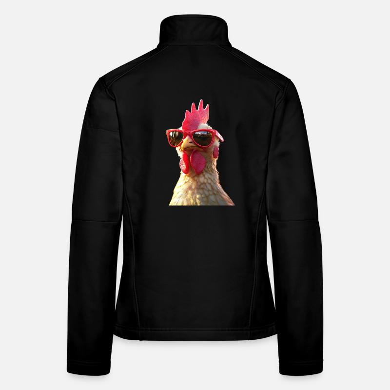 Poulet Poulet Poule Ferme Fermier Poulets mignons Veste en tissu softshell Femme