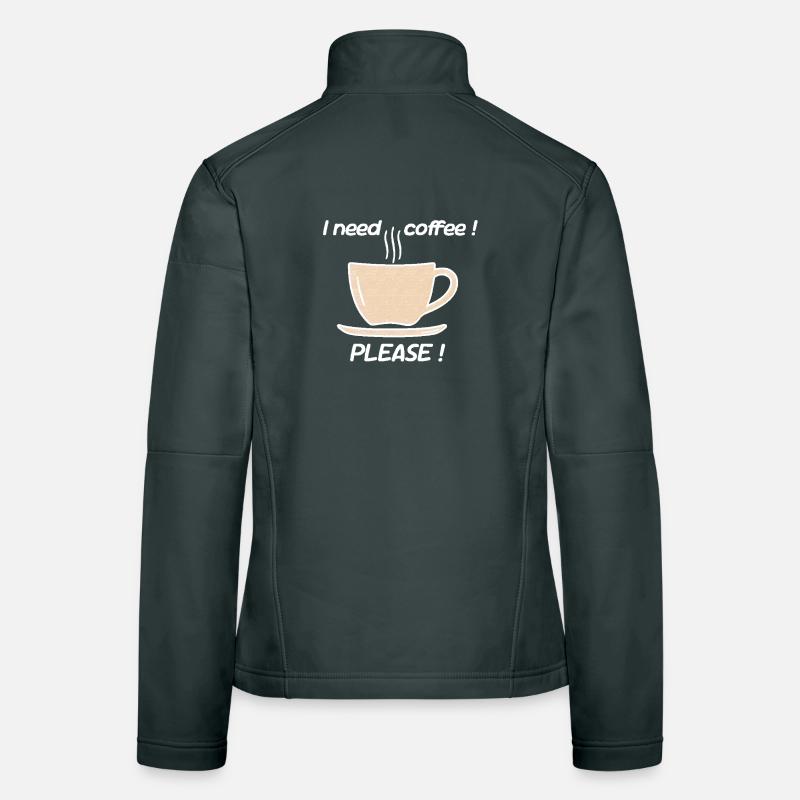 Need Coffee Please Cup Graphic Women's Softshell Jacket