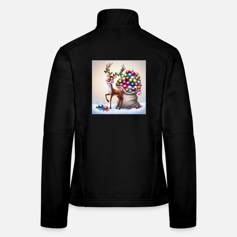 Süßes Rentier Frauen Softshelljacke