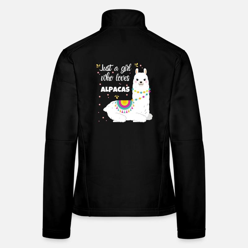 Alpaka Liebe - Frauen Softshelljacke - Schwarz