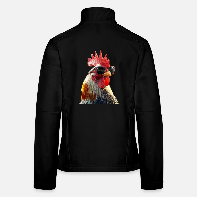 Rooster Chicken Daddy Chicken Coop Dad Farmer Chickens Women's Softshell Jacket