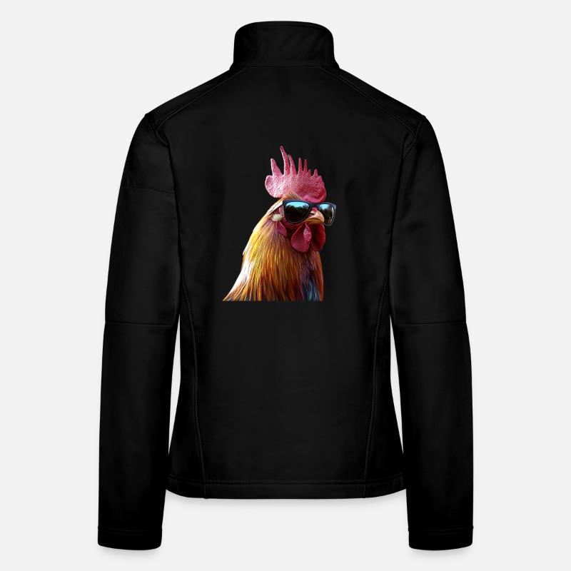 Rooster Chicken Daddy Chicken Coop Dad Farmer Chickens Women's Softshell Jacket