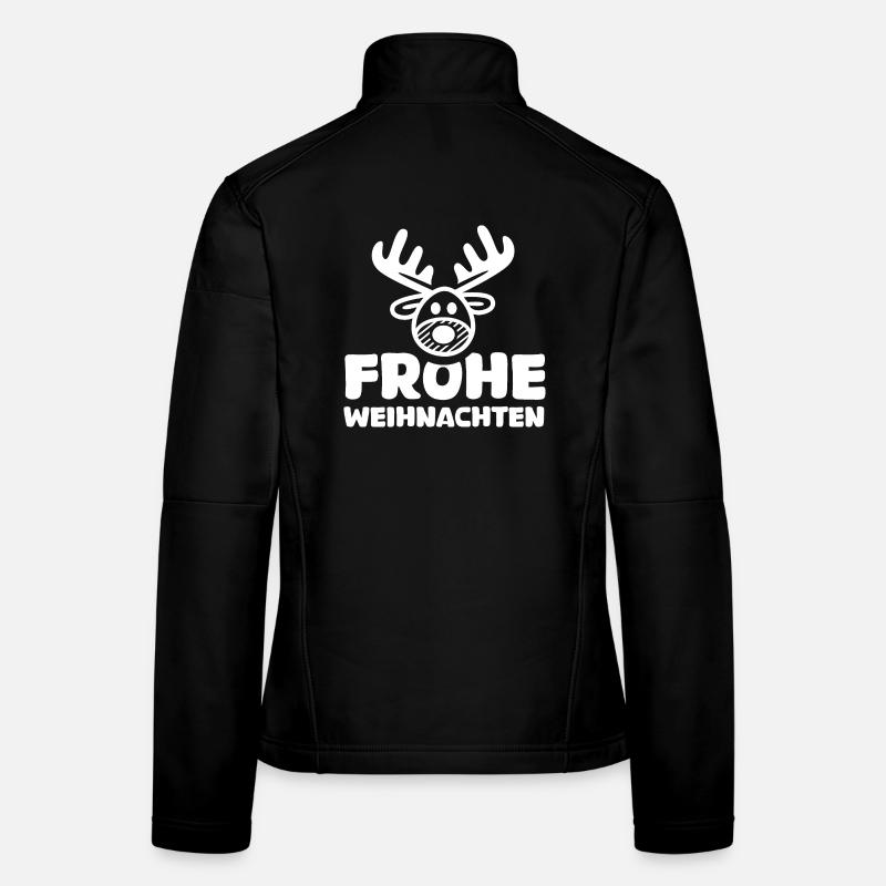 Joyeux Noël renne orignal bande dessinée logo de bande dessinée Veste en tissu softshell Femme