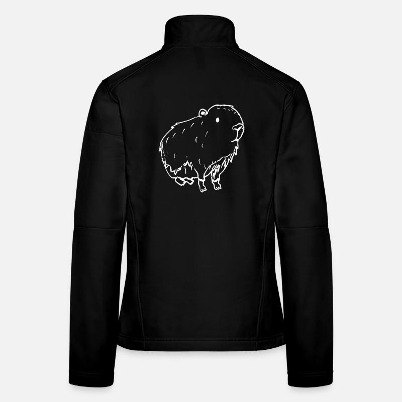 Blanc abstrait de Kapybara - Veste en tissu softshell Femme - noir