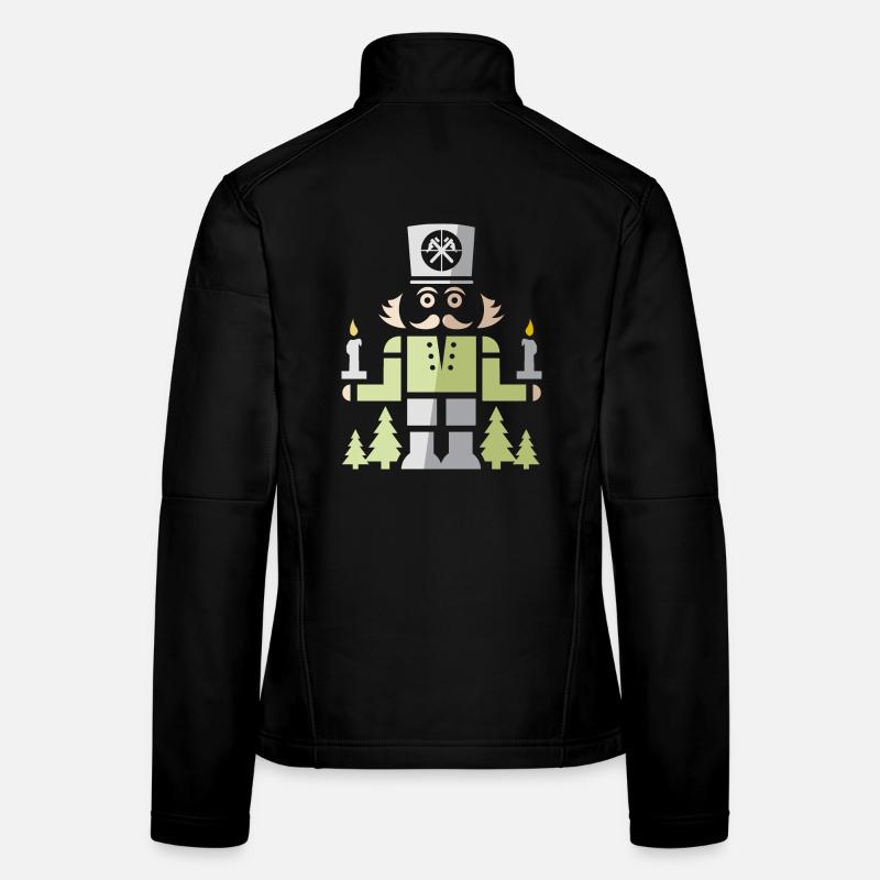 Nussknacker Bergmann – Erzgebirge Kunst Symbol - Frauen Softshelljacke - Schwarz