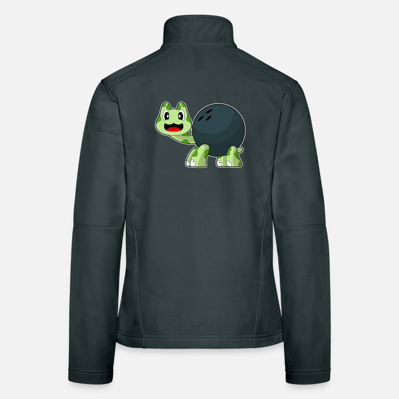 Schildkröte Bowling Bowlingkugel Frauen Softshelljacke