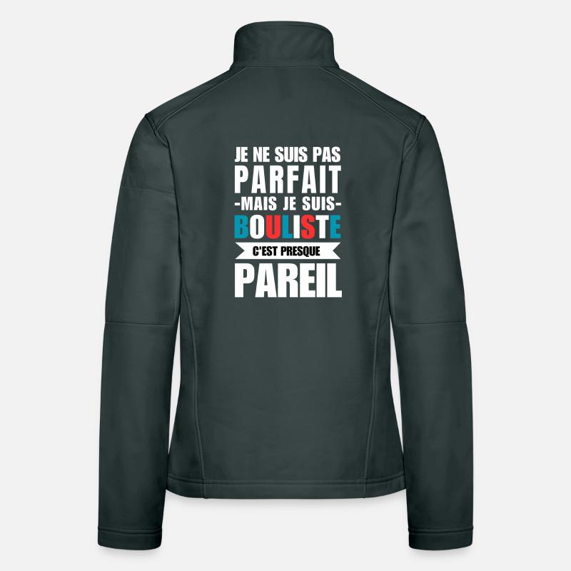 Ich bin nicht perfekt, aber ich bin ein Bowler. Frauen Softshelljacke