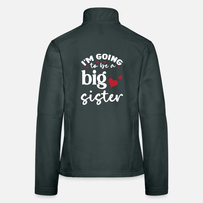 Wird große Schwester große Schwester Baby Geburt Frauen Softshelljacke