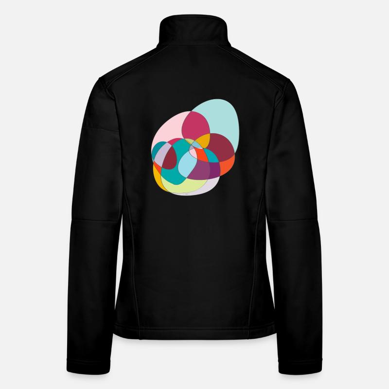 Verschlungene Farbkreise Frauen Softshelljacke