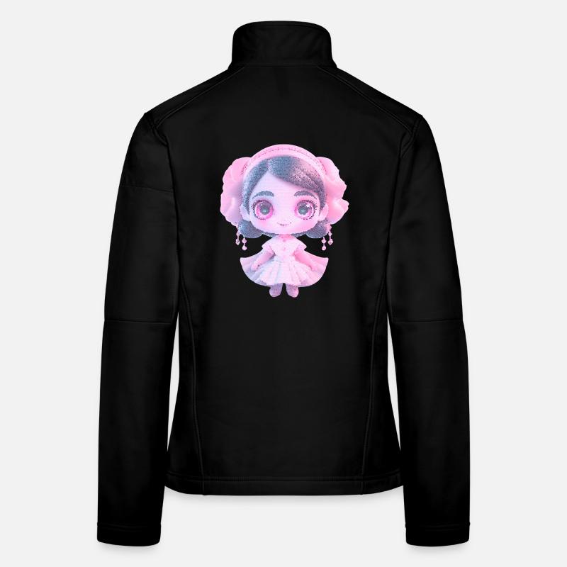niedliche Charakter Frauen Softshelljacke