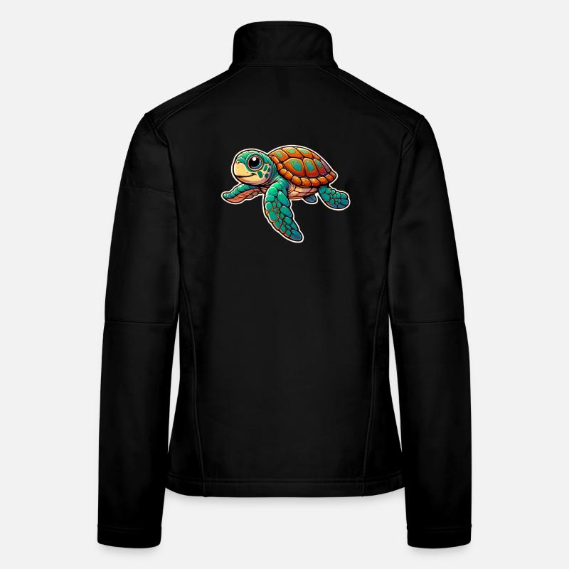 Schildkröte - Frauen Softshelljacke - Schwarz
