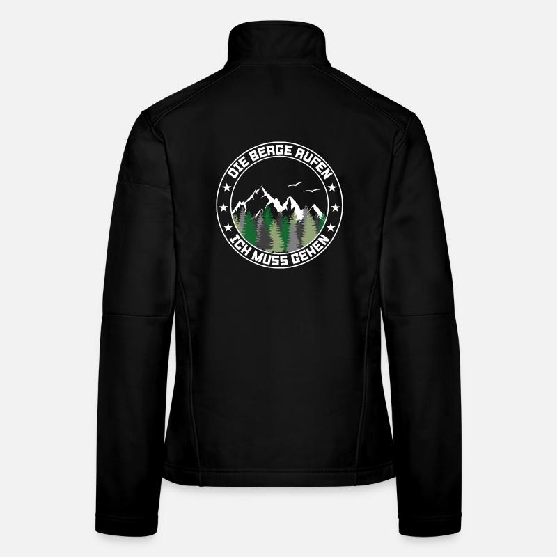 Der Berg ruft ich muss gehen Frauen Softshelljacke