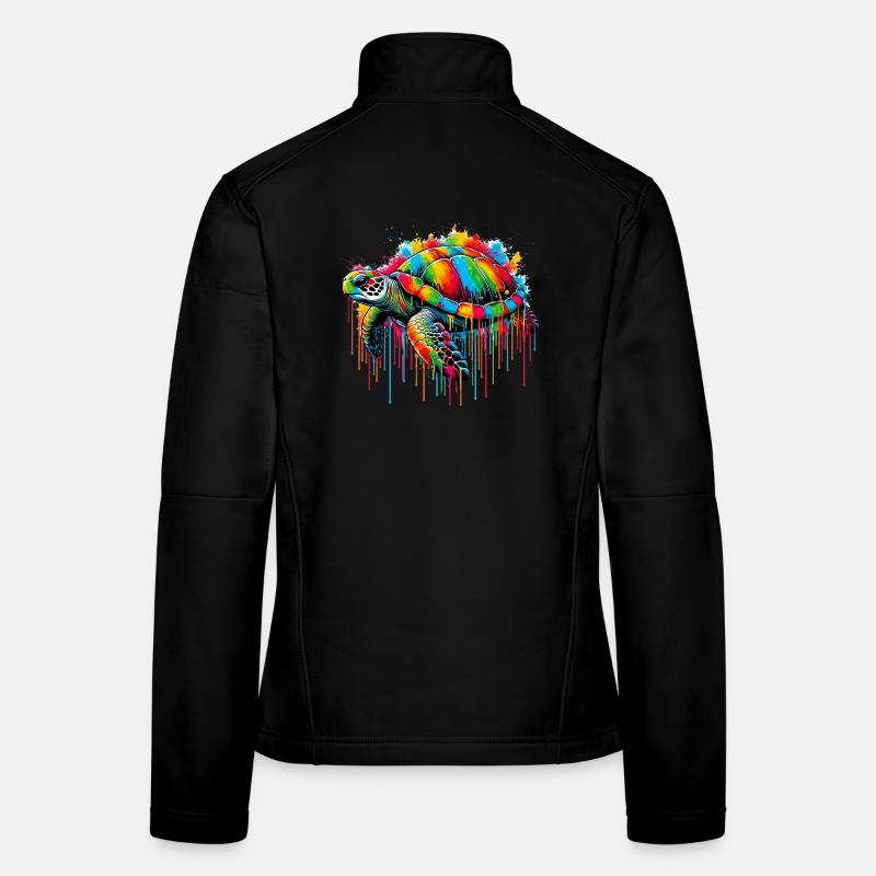Schildkröte - Frauen Softshelljacke - Schwarz