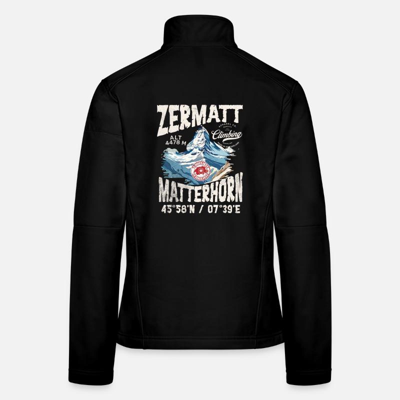 Zermatter Klettern 3 - Frauen Softshelljacke - Schwarz