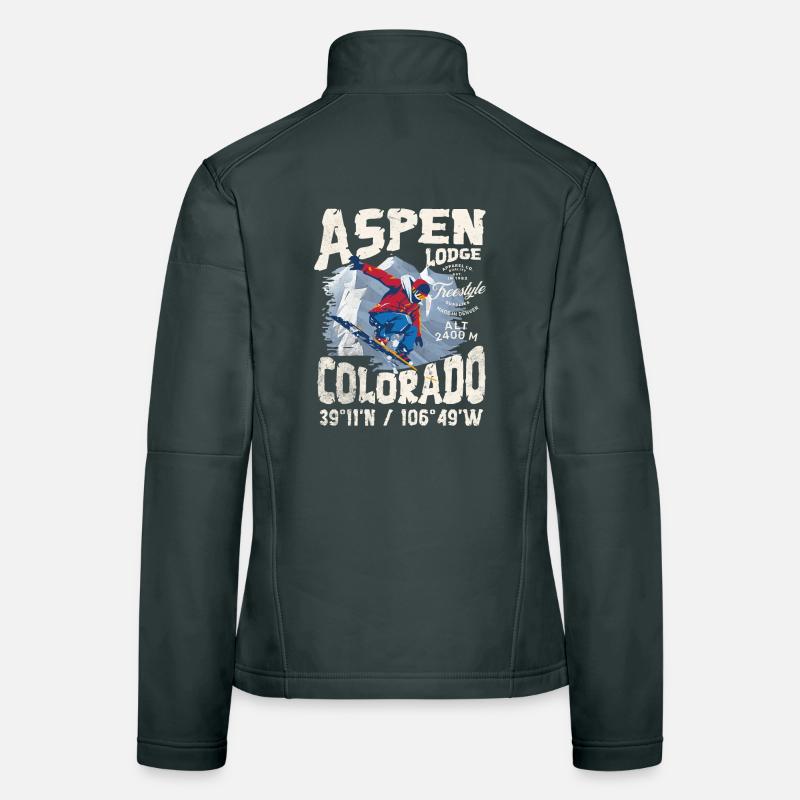 Verschneiter Bergläufer Frauen Softshelljacke