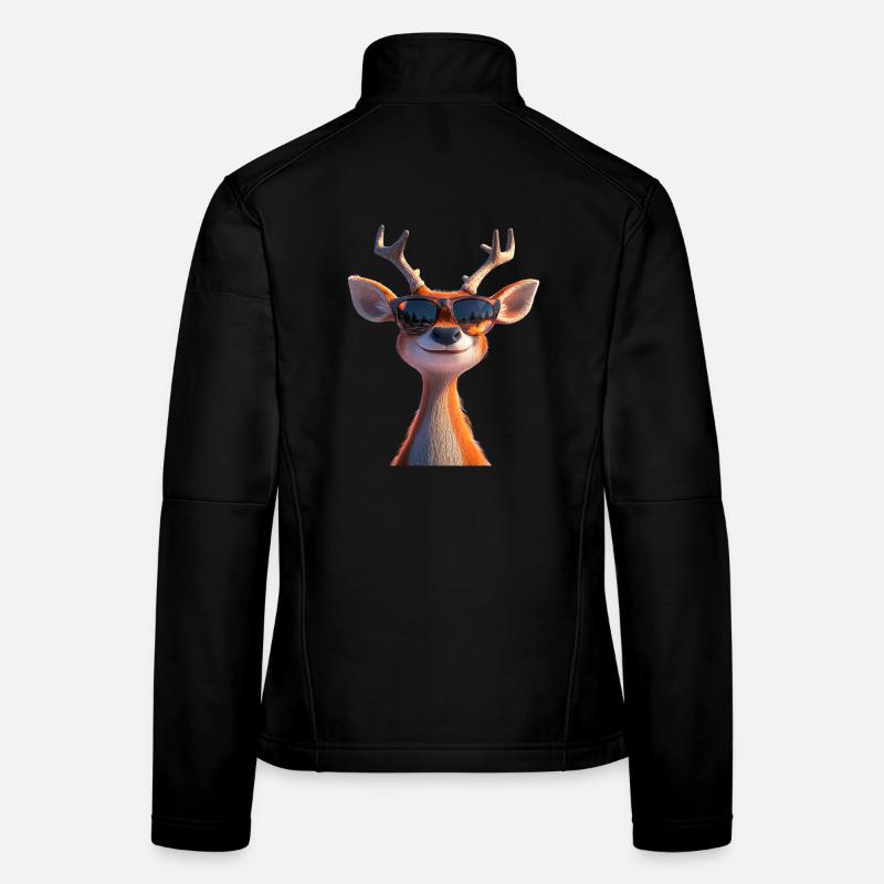 Hirsch Geweih Jagd Reh Rentier Rothirsch Jäger Frauen Softshelljacke