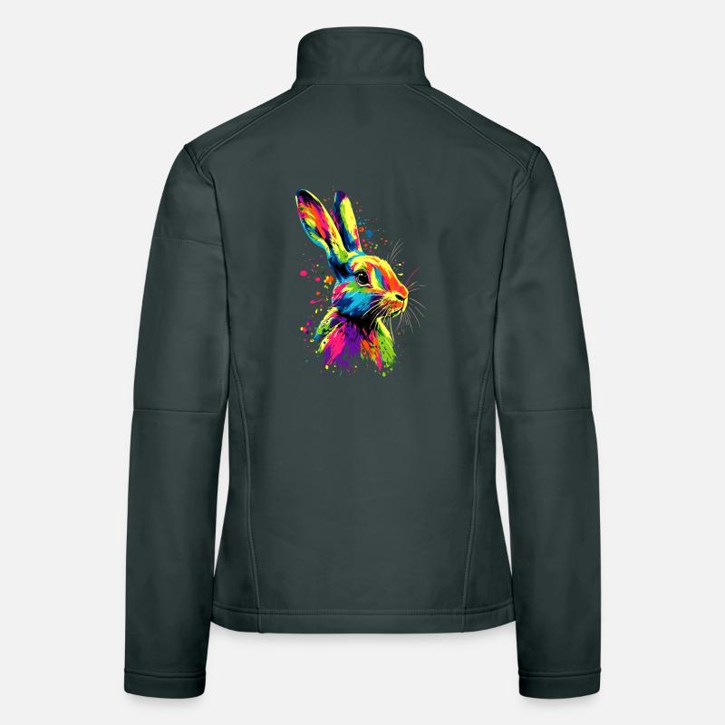 Lapin Lapin Lover Lièvre Lapin Mignons Lapins Veste en tissu softshell Femme