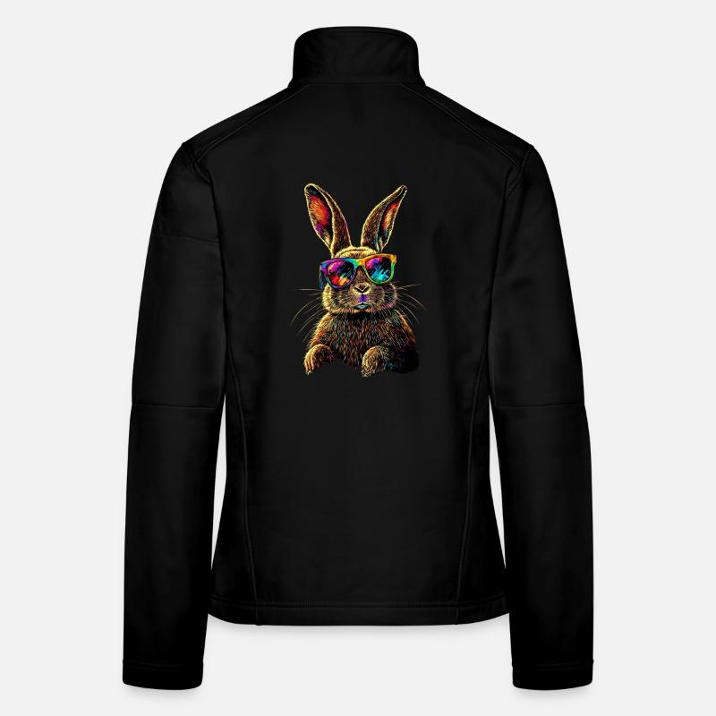 Lapin Lapin Lover Lièvre Lapin Mignons Lapins Veste en tissu softshell Femme