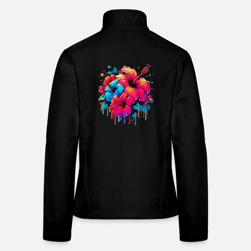 Hibiscus Flowers Women's Softshell Jacket