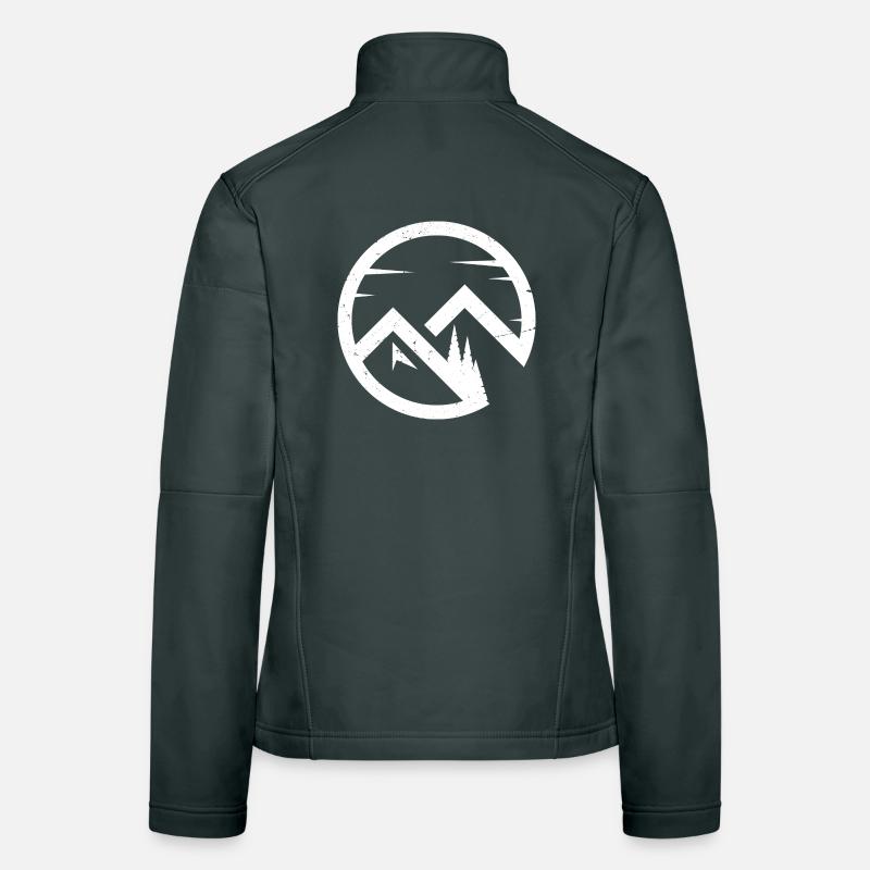 Circular Mountain Emblem Women's Softshell Jacket