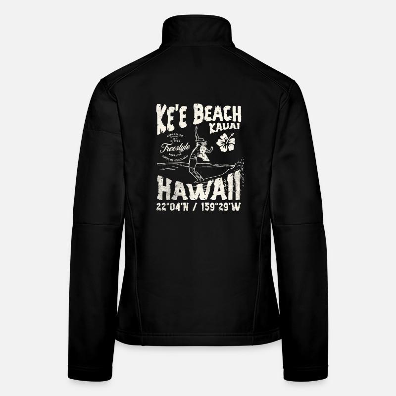 Plage de Hawaii Surf Pêche T-shirt Veste en tissu softshell Femme
