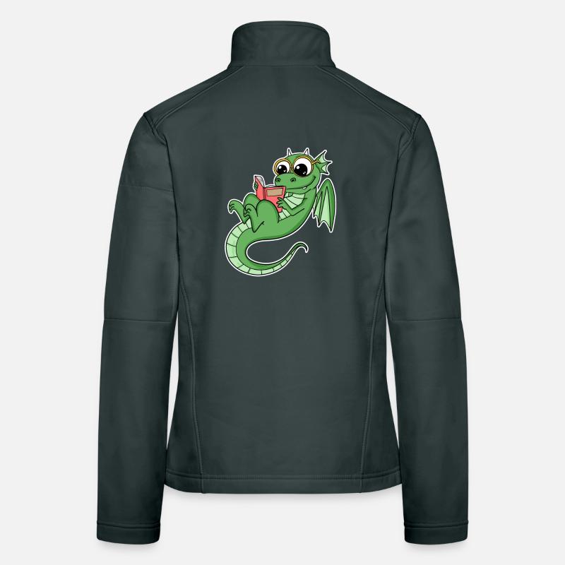 Dragon Books Book Reading Women's Softshell Jacket