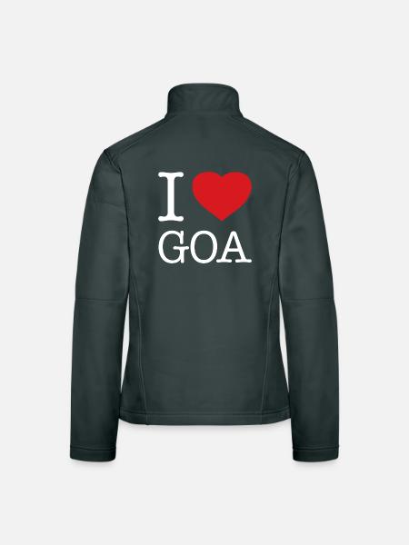 I LOVE GOA - Women's Softshell Jacket - mouse grey - Back