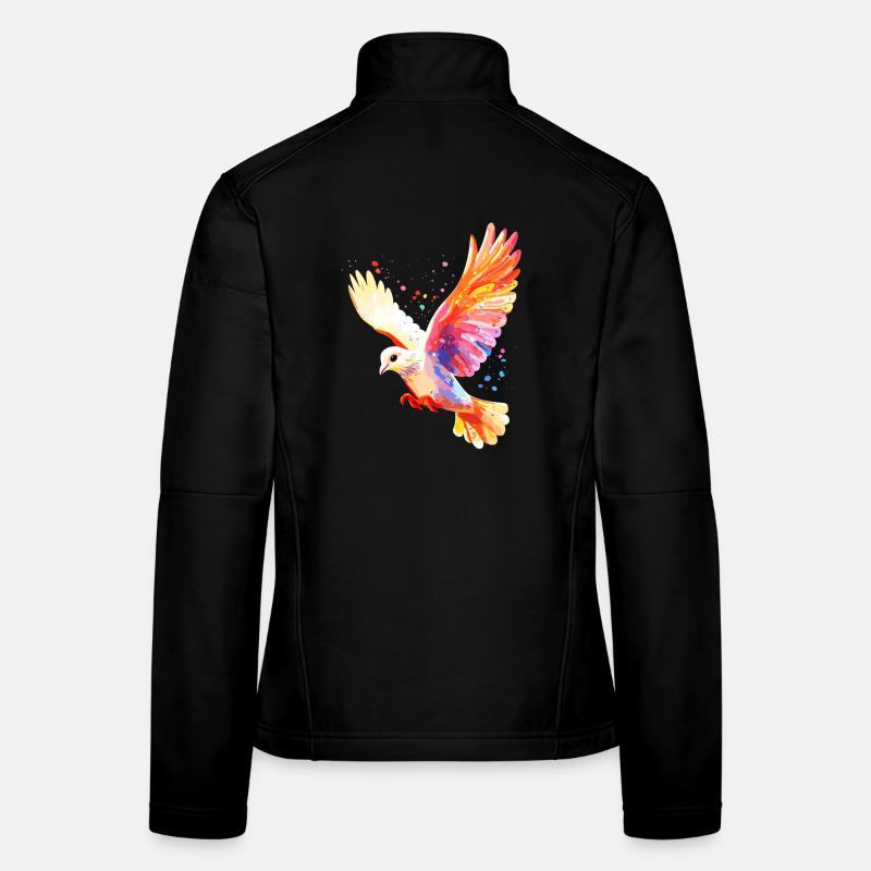 Taube Weiß Frieden Peace Ringeltaube Weiße Tauben Frauen Softshelljacke