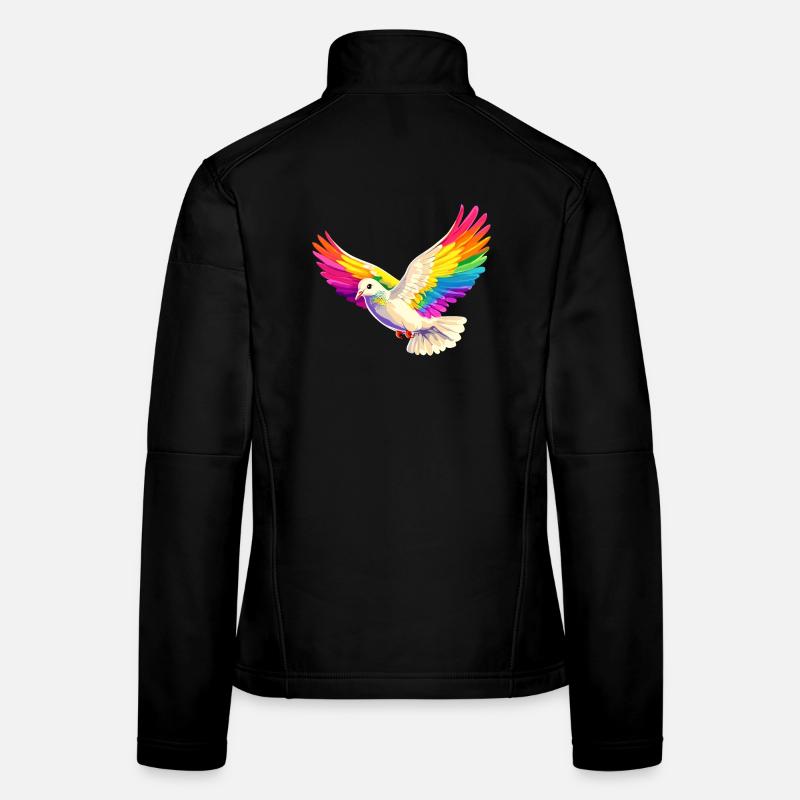 Taube Weiß Frieden Peace Ringeltaube Weiße Tauben Frauen Softshelljacke