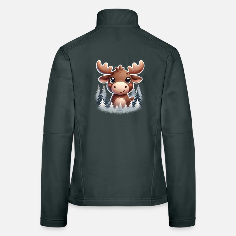 🫎 Cute Moose 🫎 Women's Softshell Jacket