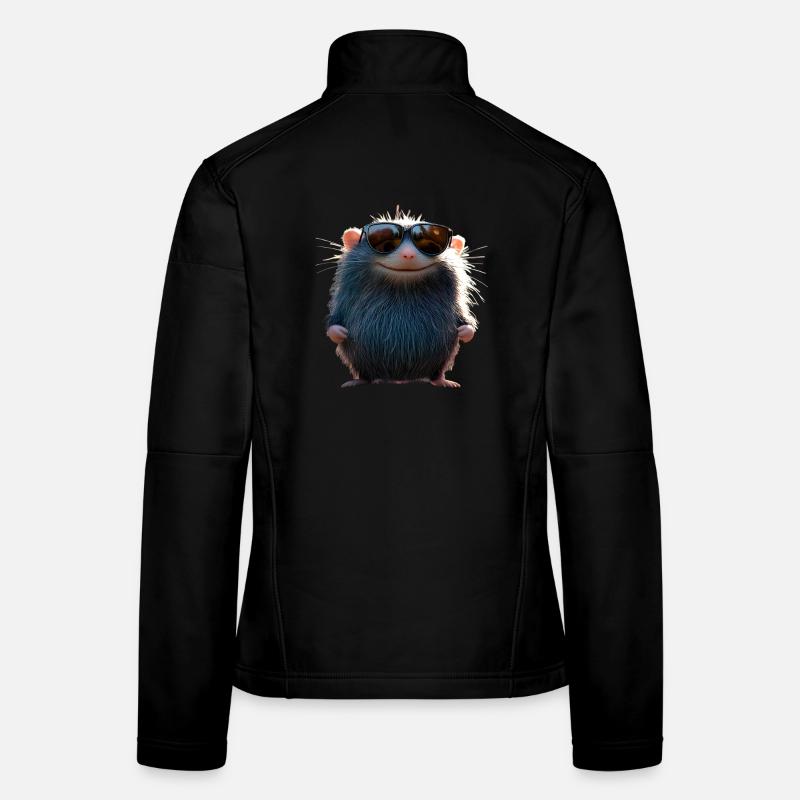 Mole with Sunglasses Love Cute Moles Women's Softshell Jacket