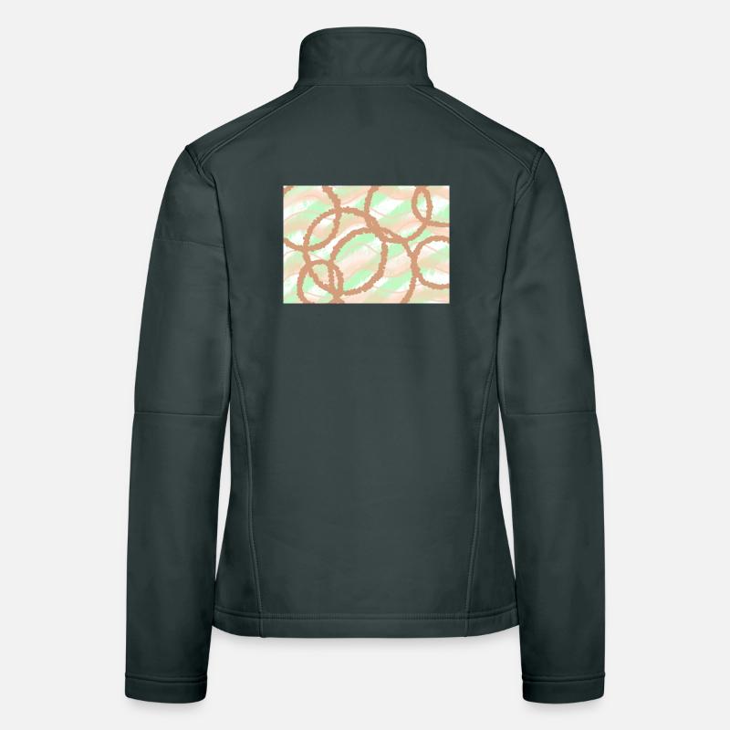 Fond de cercles bruns Veste en tissu softshell Femme