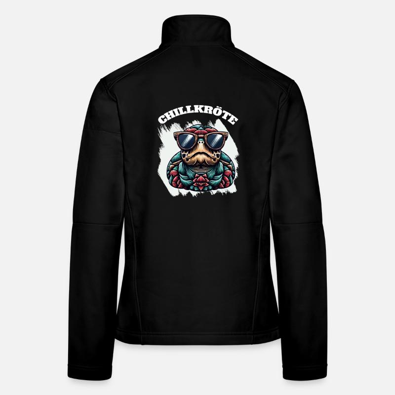 Kollektive Schildkrötenkunst mit Sonnenbrille Frauen Softshelljacke