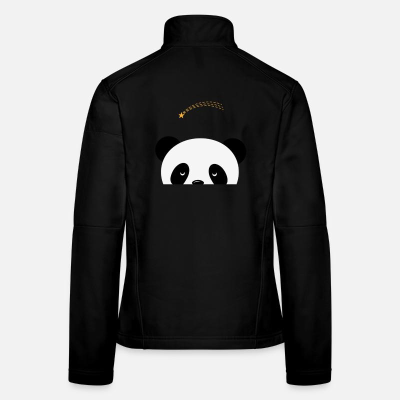 Träumender Panda mit Sternschnuppe Frauen Softshelljacke