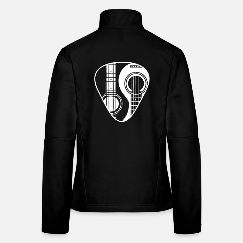 Yin Yang Gitarren-Plektrum-Kunst Frauen Softshelljacke