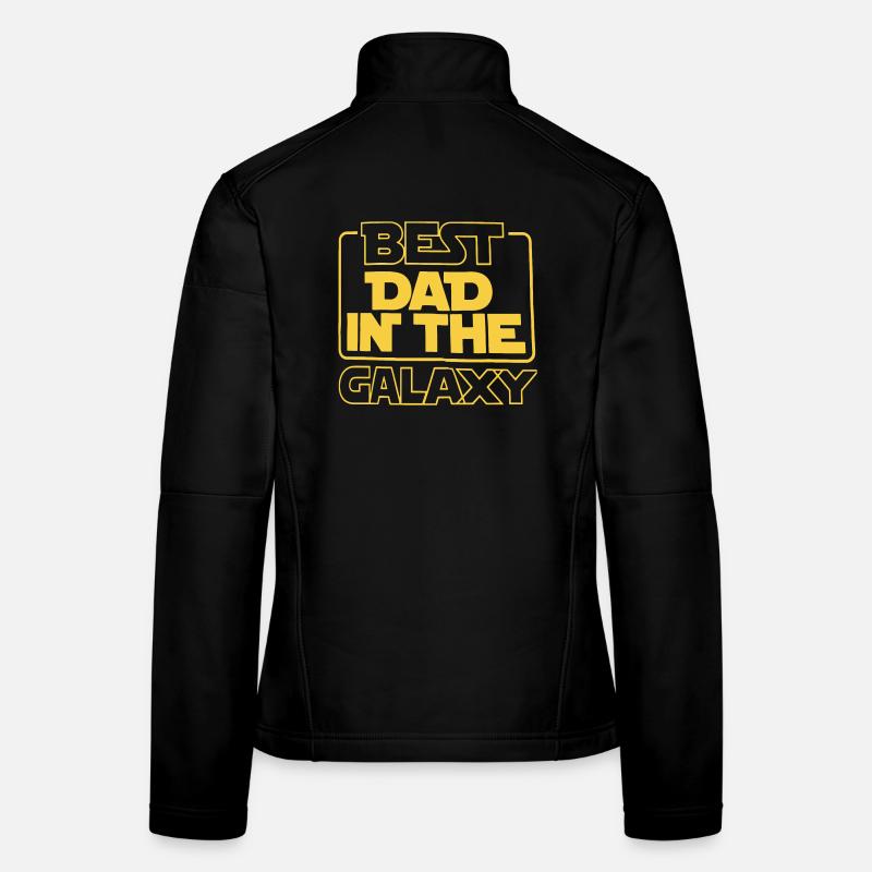 Best Dad in the Galaxy - Women's Softshell Jacket - black