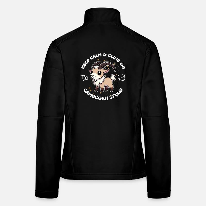 Keep calm and keep climbing – Capricorn Style - Women's Softshell Jacket - black