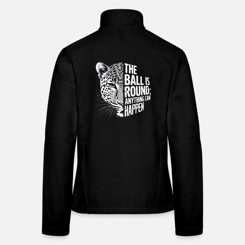 The Ball Is Round Leopard Women's Softshell Jacket